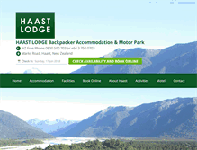 Tablet Screenshot of haastlodge.com